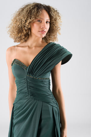 Cagato Emerald Evening Dress