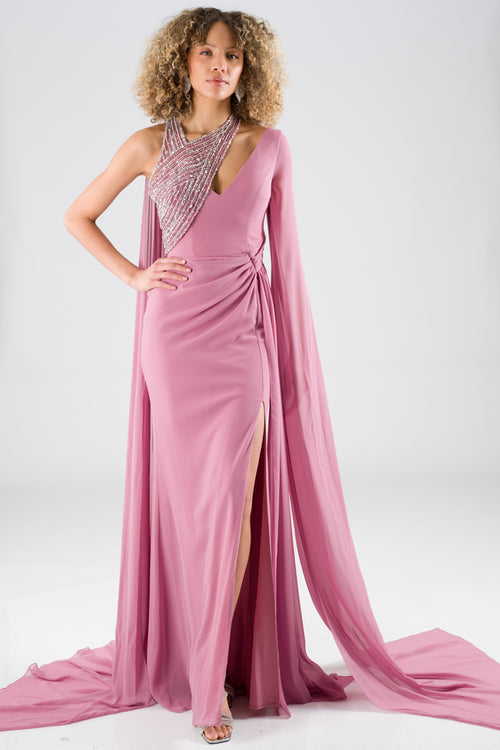 Hubsi rose dry evening dress dress