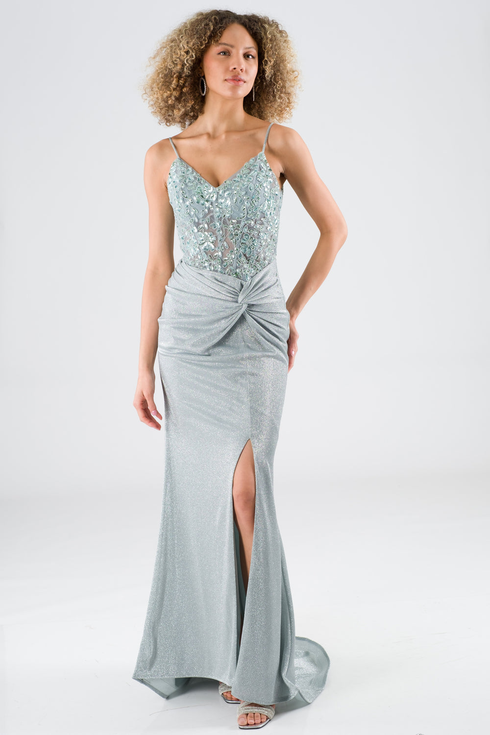 Oleo Mint Evening Dress