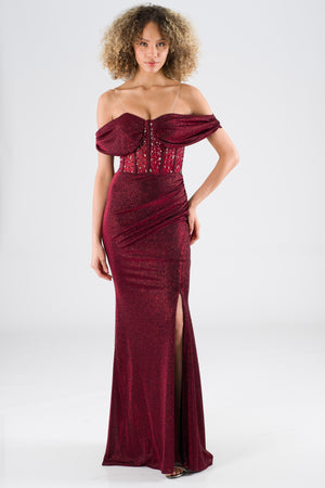 Road Red Evening Dress