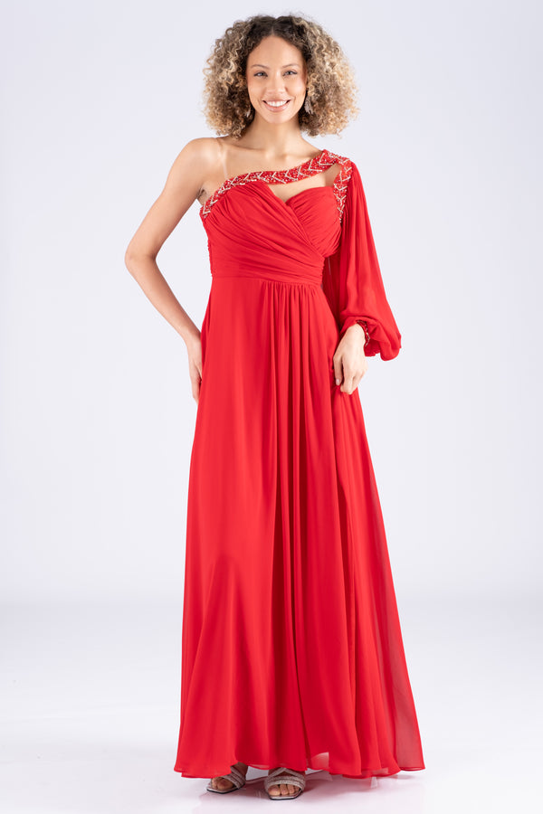 CAPICINE Red Evening Dress