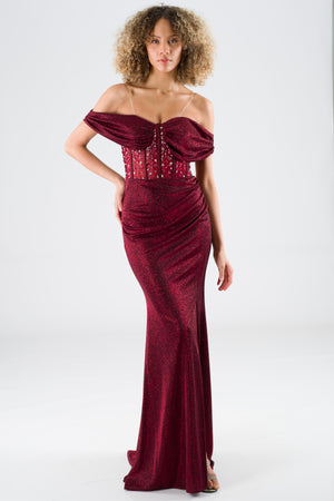 Road Red Evening Dress