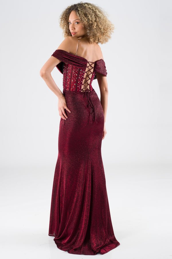 Road Red Evening Dress