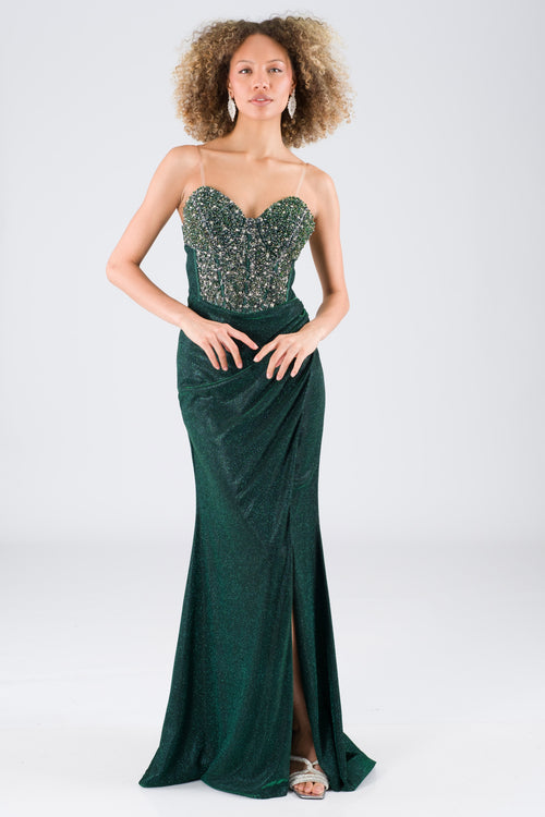 Lenoro Emerald Evening Dress