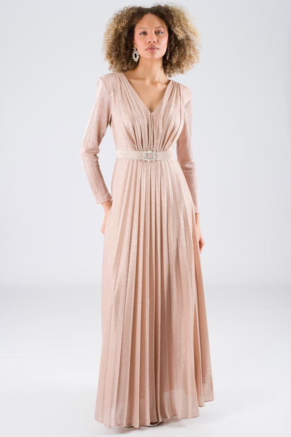 Morganne beige evening dress dress