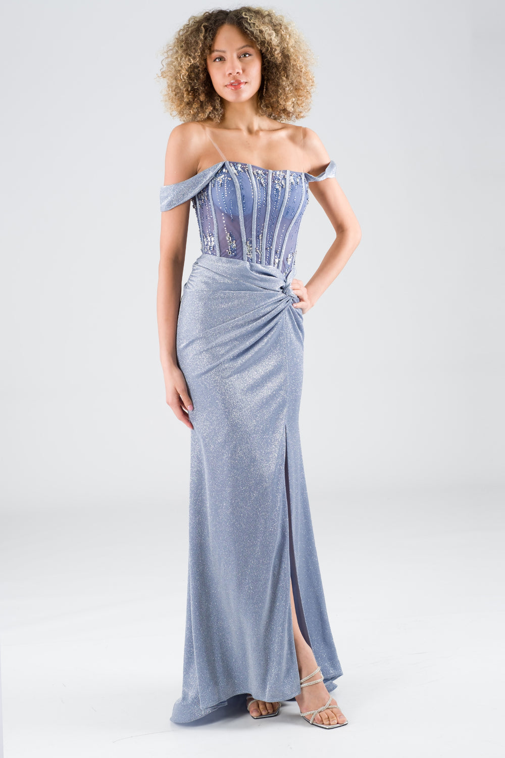 Ezone blue evening dress dress