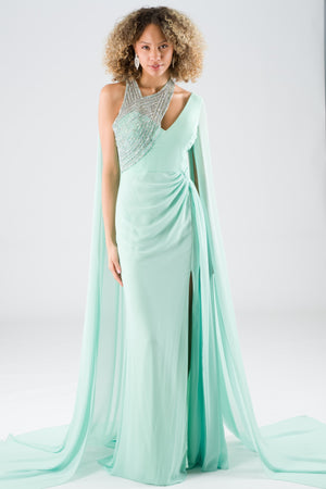 Hubsi Mint Evening Dress