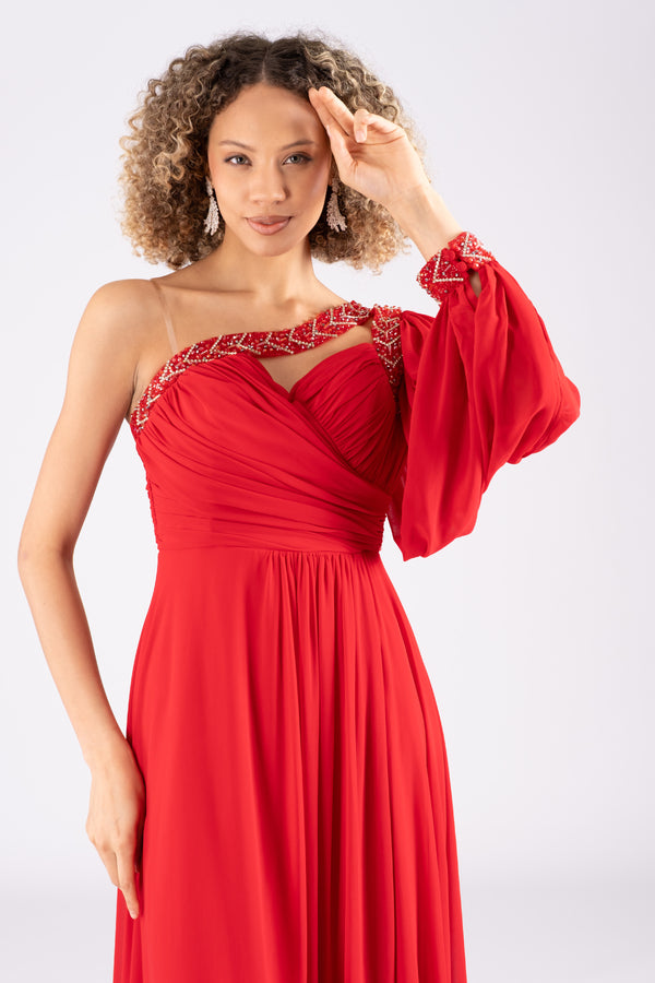 CAPICINE Red Evening Dress