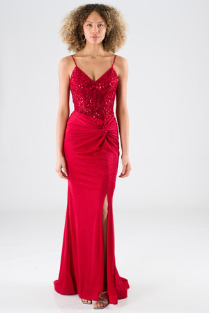 Oleo Red Evening Dress