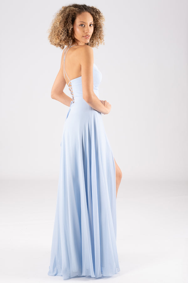 Jasmin baby blue evening dress dress