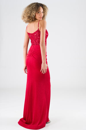 Oleo Red Evening Dress