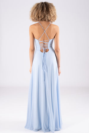 Jasmin baby blue evening dress dress