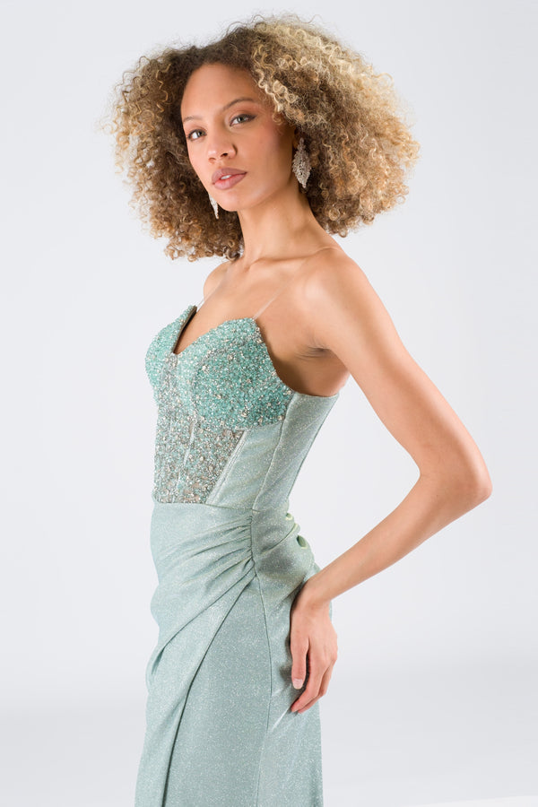 Lenoro Mint Evening Dress