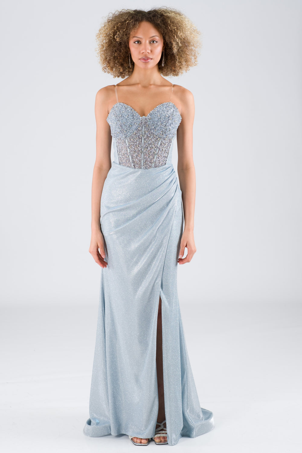 Lenoro Ice Blue Evening Dress