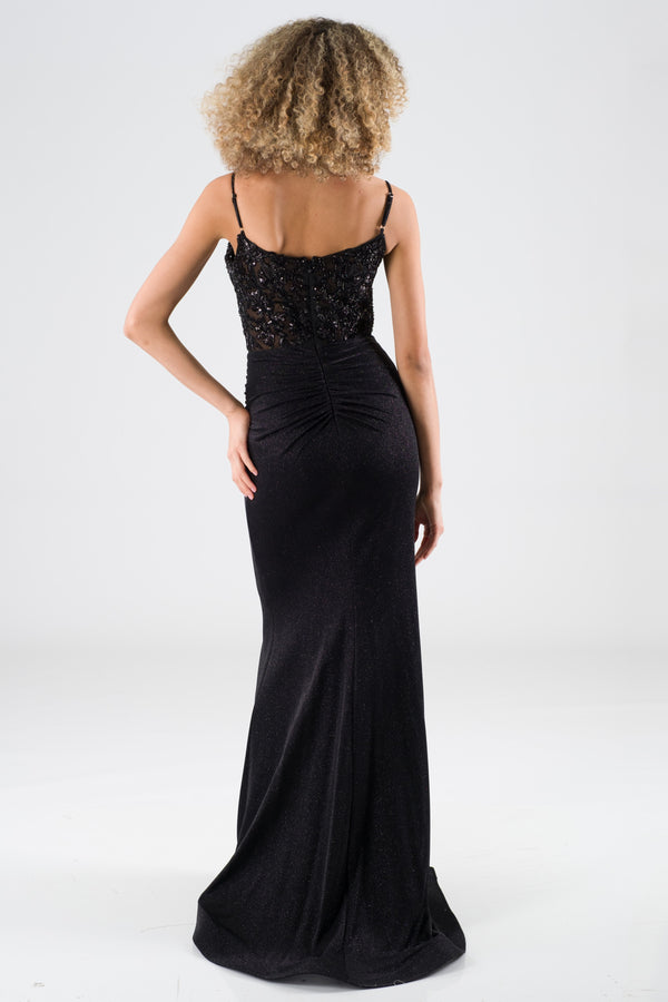 Oleo black evening dress dress