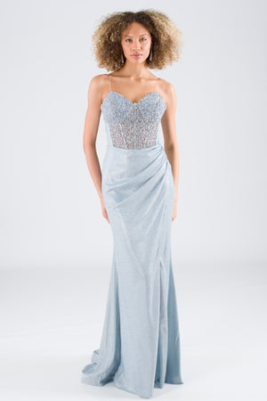 Lenoro Ice Blue Evening Dress