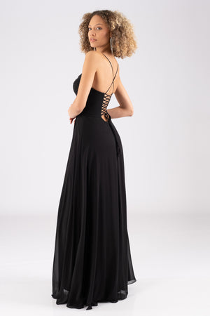 Jasmin black evening dress dress