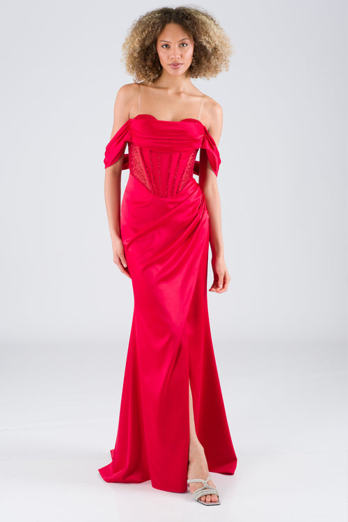 ZIMBRA Red Evening Dress