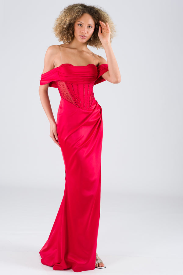 ZIMBRA Red Evening Dress