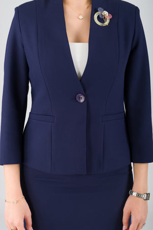 Alys Navy Blue Office Set