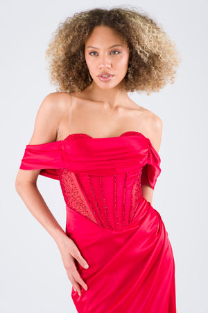 ZIMBRA Red Evening Dress