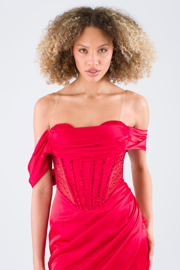 ZIMBRA Red Evening Dress