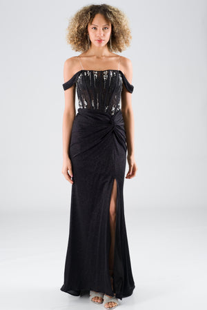 Ezone black evening dress dress