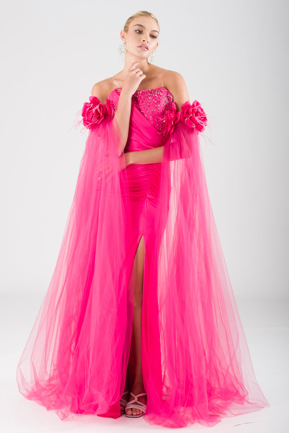 Goyfy fuchsia evening dress dress