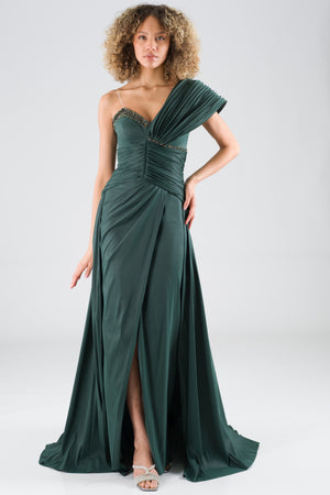 Cagato Emerald Evening Dress