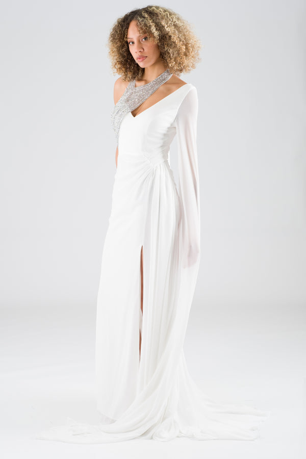 Hubsi Ecru Evening Dress