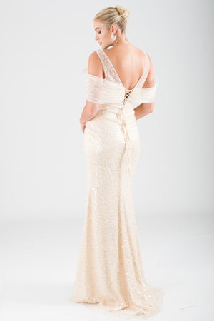 Vuyr beige evening dress dress