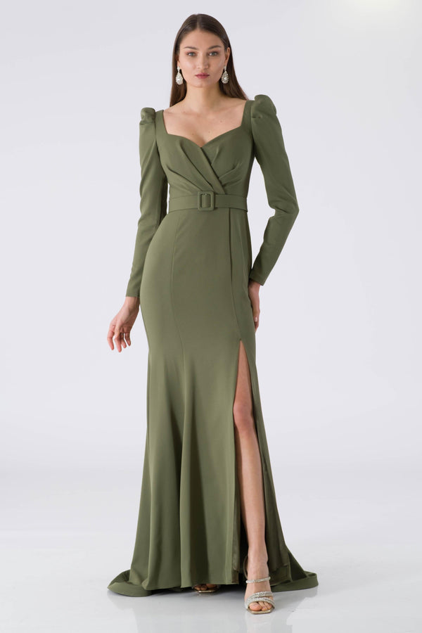 My name is khaki evening dress dress