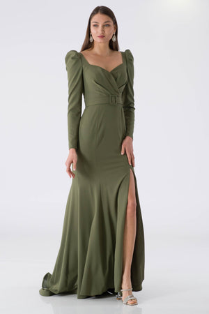 My name is khaki evening dress dress