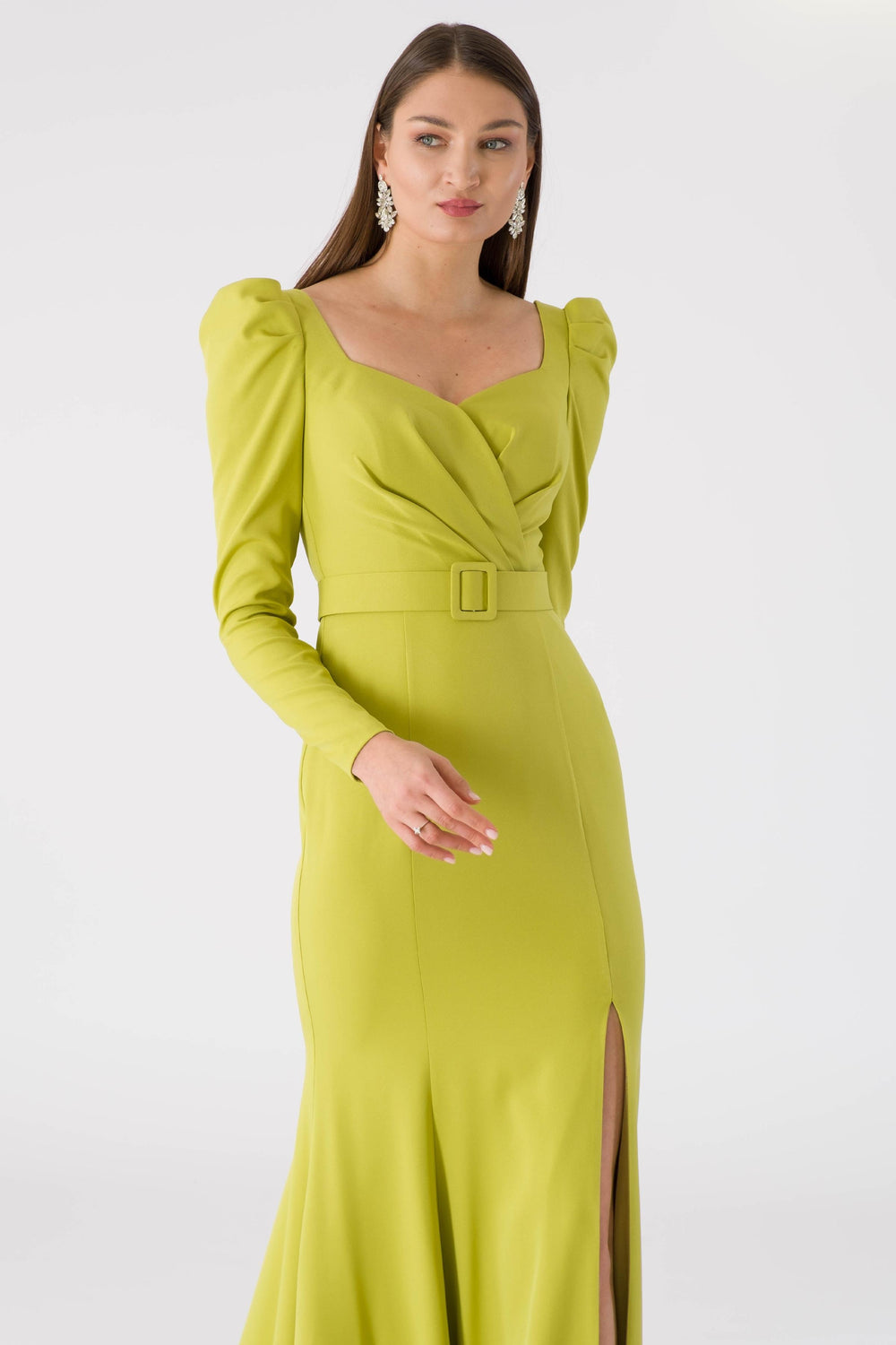 Step Pistachio Green Evening Dress