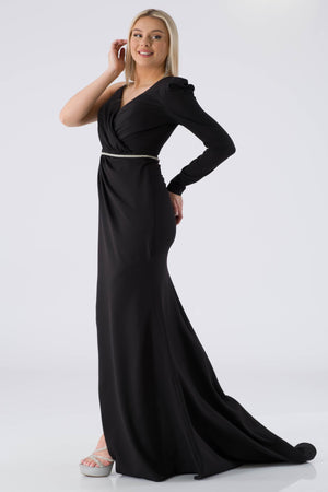 Aidan Black Evening Dress