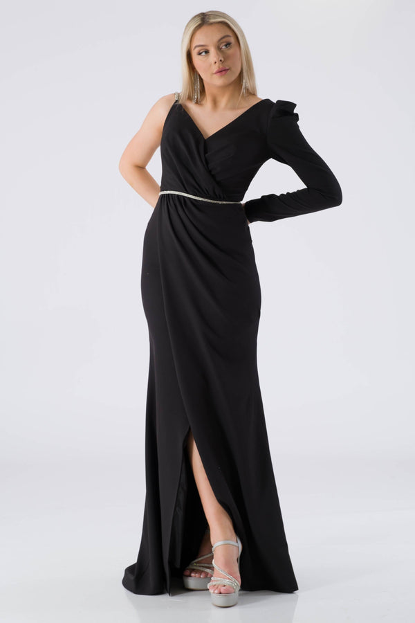 Aidan Black Evening Dress