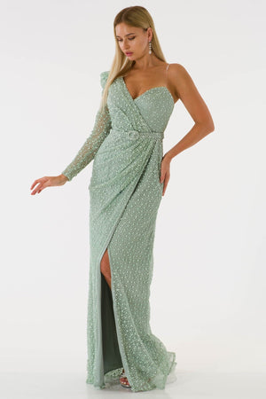 Akti Mint Evening Dress