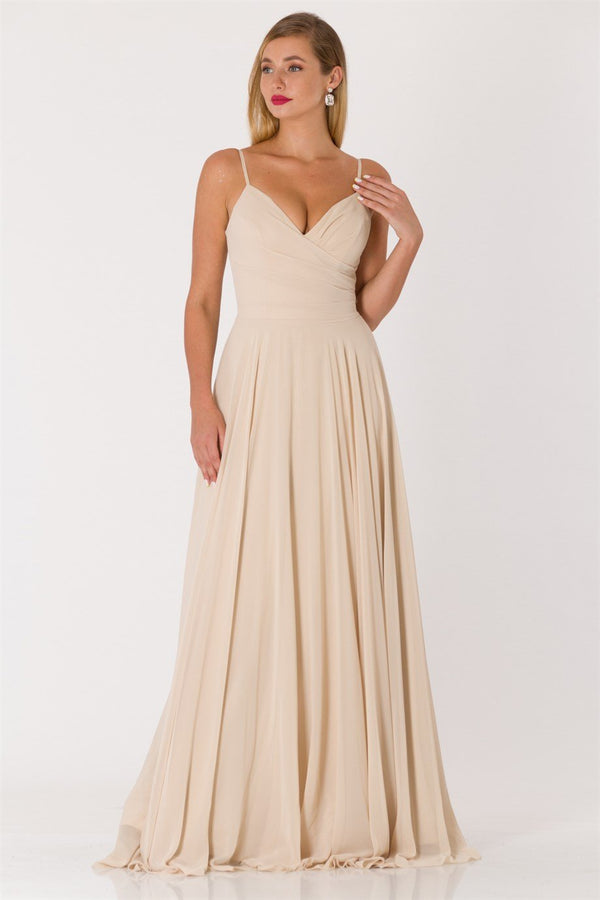 Angel beige evening dress dress