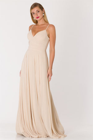 Angel beige evening dress dress