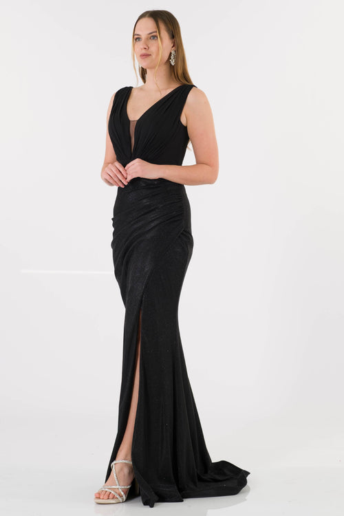 Annalise black evening dress dress