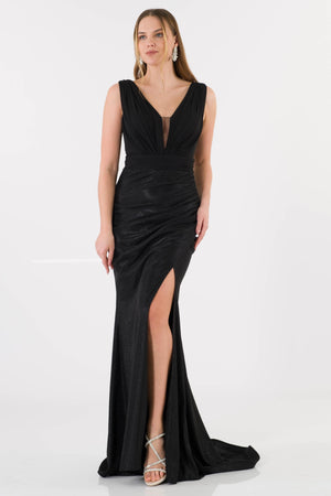 Annalise black evening dress dress