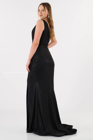 Annalise black evening dress dress