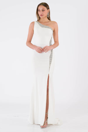 Antona Ecru Evening Dress