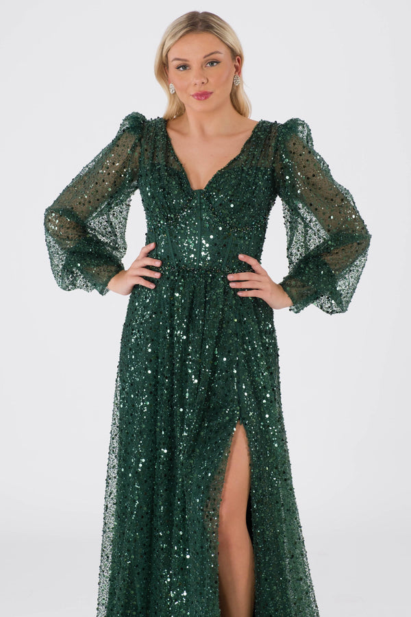 Arezzo Emerald Evening Dress