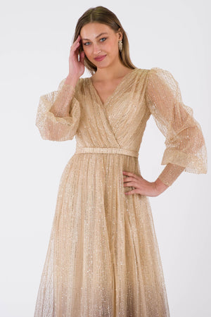 Aria Beige Evening Dress