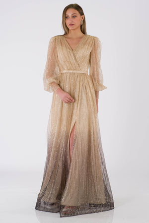 Aria Beige Evening Dress