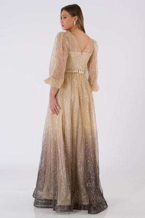 Aria Beige Evening Dress