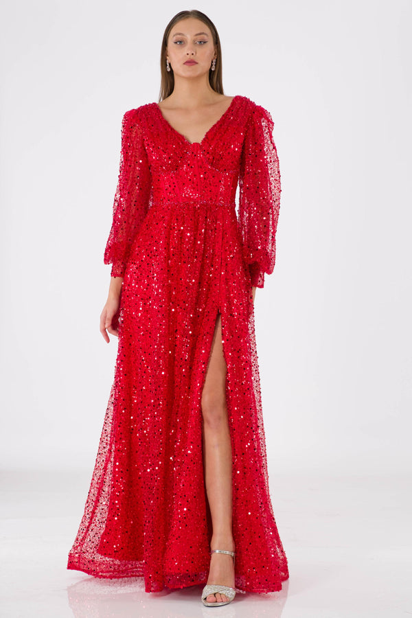 Artzzo Red Evening Dress