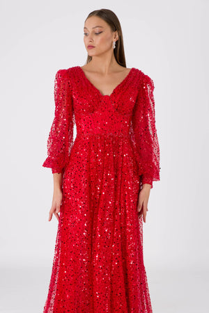 Artzzo Red Evening Dress