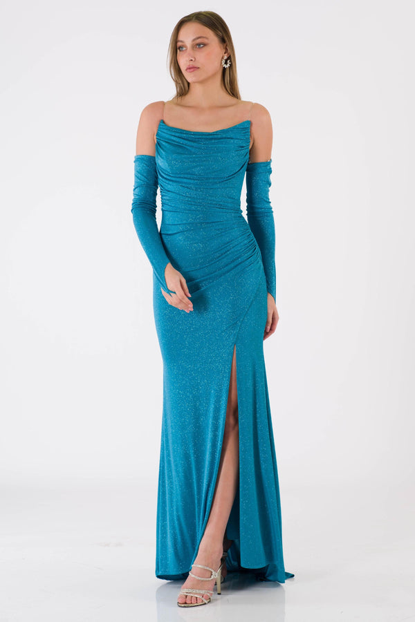 Badajoz Oil Blue Evening Dress Dress